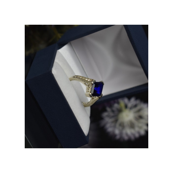 925 Sterling Silver Blue Tourmaline Ring Size 6.5