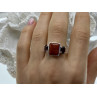925 STERLING SILVER AGATE & GARNET RING SIZE 9.5