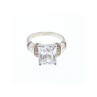 925 Sterling Silver White/colorless CZ Ring Size 5.5