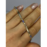 14K YELLOW GOLD TANZANITE & DIAMOND BRACELET LENGTH 7.5 INCH