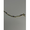 14K YELLOW GOLD TANZANITE & DIAMOND BRACELET LENGTH 7.5 INCH