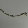 14K Yellow Gold Tanzanite & Diamond Bracelet Length 7.5 Inch