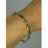 14K YELLOW GOLD TANZANITE & DIAMOND BRACELET LENGTH 7.5 INCH