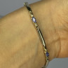 14K Yellow Gold Tanzanite & Diamond Bracelet Length 7.5 Inch
