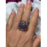925 Sterling Silver Tourmalines Magic Ring Size 8