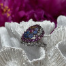 925 Sterling Silver Tourmalines Magic Ring Size 8
