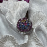 925 Sterling Silver Tourmalines Magic Ring Size 8