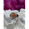 925 Sterling Silver Orange Citrine Ring Size 7.5