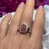 925 Sterling Silver Orange Citrine Ring Size 7.5