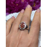925 Sterling Silver Orange Citrine Ring Size 7.5