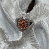 925 Sterling Silver Orange Citrine Ring Size 7.5