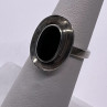 925 Sterling Silver & Onyx Soma Ring Size 5