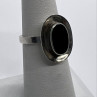 925 Sterling Silver & Onyx Soma Ring Size 5