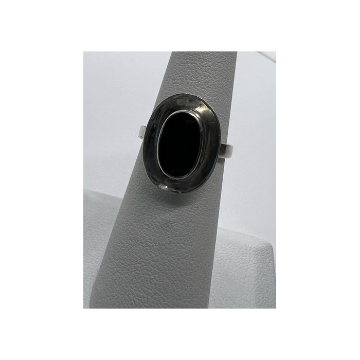 925 Sterling Silver & Onyx Soma Ring Size 5