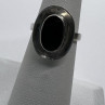 925 Sterling Silver & Onyx Soma Ring Size 5