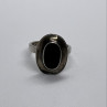 925 Sterling Silver & Onyx Soma Ring Size 5