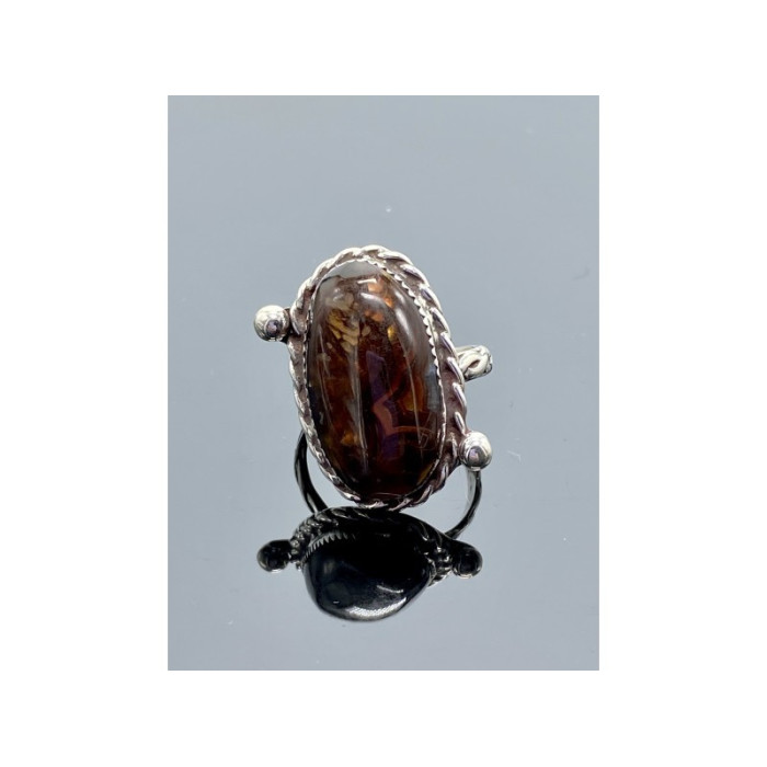 Vintage 925 Sterling Silver Jasper Ring Size 7