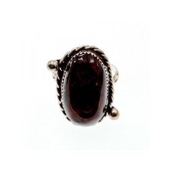 Vintage 925 Sterling Silver Jasper Ring Size 7