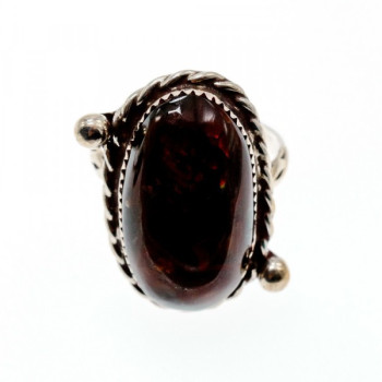 Vintage 925 Sterling Silver Jasper Ring Size 7