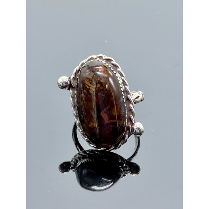 Vintage 925 Sterling Silver Jasper Ring Size 7
