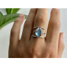 925 Sterling Silver Topaz Ring Size 8