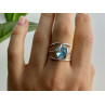 925 Sterling Silver Topaz Ring Size 8