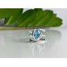 925 Sterling Silver Topaz Ring Size 8