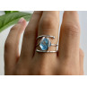 925 Sterling Silver Topaz Ring Size 8