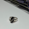 925 Sterling Silver Onyx & Marcasite Ring Size 5