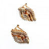 925 Sterling Silver Gold Plated White Topaz Earrings
