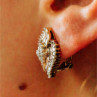 925 Sterling Silver Gold Plated White Topaz Earrings
