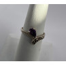 925 Sterling Silver With Amethyst & Marcasite Ring Size 5.5