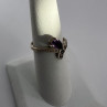 925 Sterling Silver Amethyst & Marcasite Ring Size 5.5