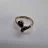 925 Sterling Silver Amethyst & Marcasite Ring Size 5.5