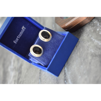 925 Sterling Silver Black Nephrite Classic Earrings