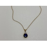 925 Sterling Silver Gold Plated Spinel & CZ Chain With Pendant