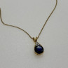 925 Sterling Silver Gold Plated Spinel & CZ Chain With Pendant