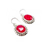 925 STERLING SILVER RUBY EARRINGS