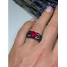 925 Sterling Silver Spinel & CZ Ring Size 6