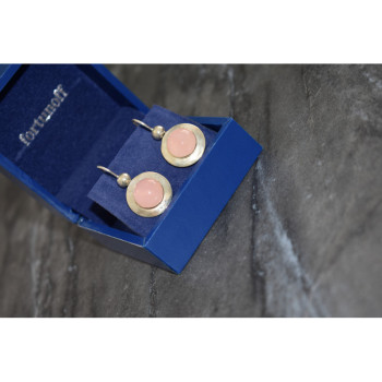 925 Sterling Silver Rose Quartz Earrings