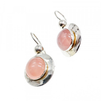 925 Sterling Silver Rose Quartz Earrings