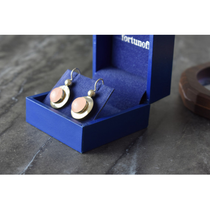 925 Sterling Silver Rose Quartz Earrings