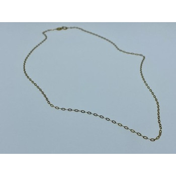 925 Sterling Silver Gold Plated Chain Italy  18.1 In