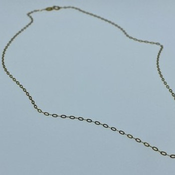 925 Sterling Silver Gold Plated Chain Italy 18.1 In