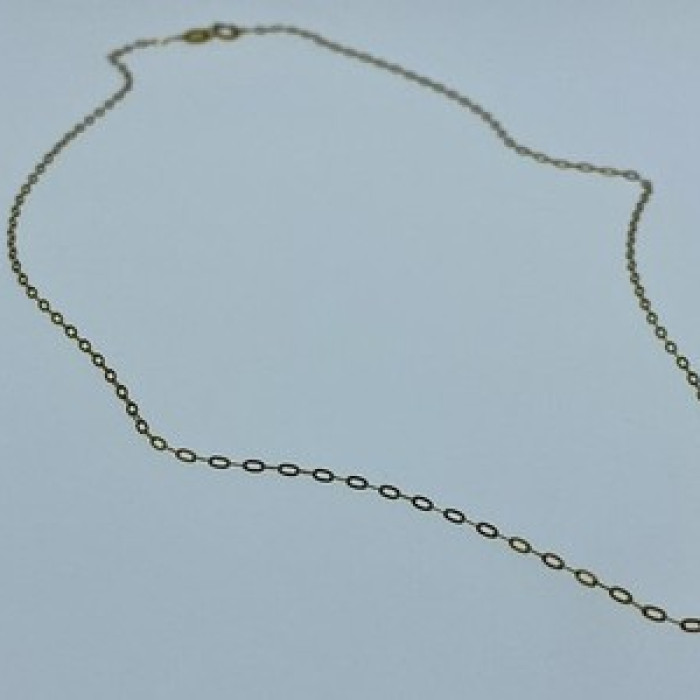 925 Sterling Silver Gold Plated Chain Italy 18.1 In