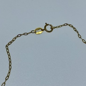 925 Sterling Silver Gold Plated Chain Italy 18.1 In