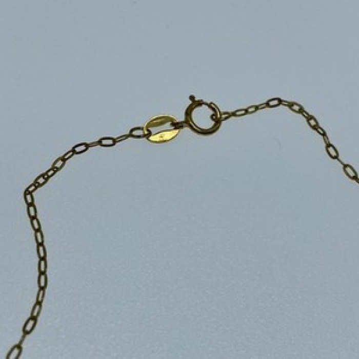 925 Sterling Silver Gold Plated Chain Italy 18.1 In