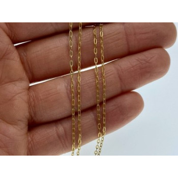 925 Sterling Silver Gold Plated Chain Italy  18.1 In