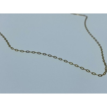 925 Sterling Silver Gold Plated Chain Italy  18.1 In