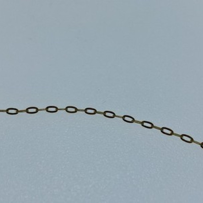 925 Sterling Silver Gold Plated Chain Italy 18.1 In